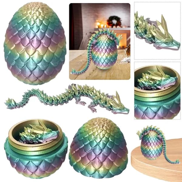 3D-дракон в виде хрустального яйца