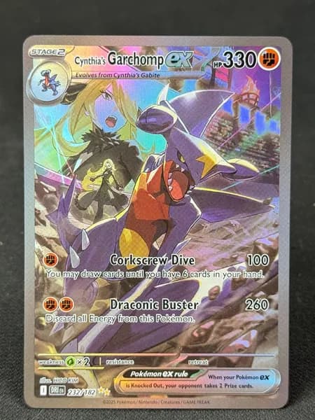 Портативные карты PKM S Настройка и прокси высококачественной фольги Cynthias Garchomp ex #232