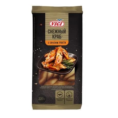 Vici Палочки крабовые Снежный краб с соусом унаги, 220г