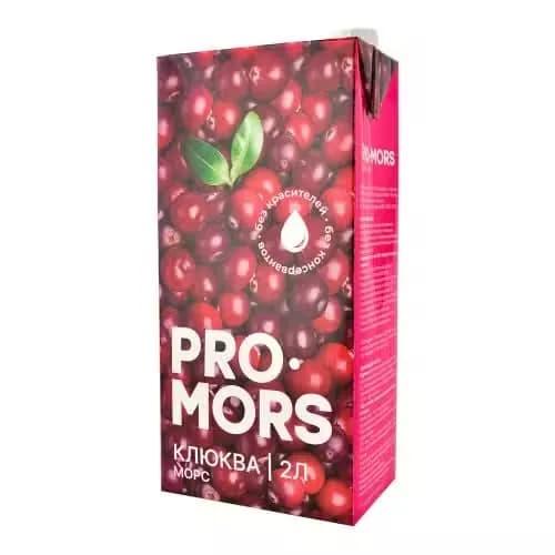 Морс Pro Mors клюква пастеризованный 2 л
