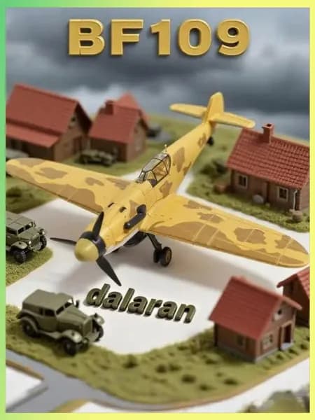 Самолет messerschmitt bf 109 1/48 Немецкая военная техника vs Ил-2,Сборная модель без клея,пластиковая-Dalaran