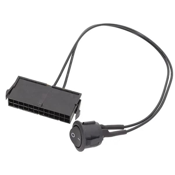 24-контактный разъем ATX PSU, блок питания, стартер, тестер, пусковая перемычка, кабель включения/выключения, 18AWG, 30 см