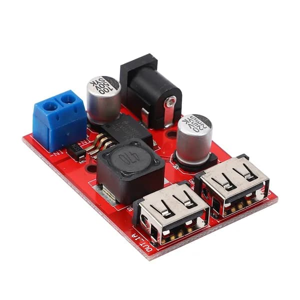 (V C X J) LM2596S Двойной USB DC-DC 9V 12V 24V 36V до 5V 3A Плата понижающего преобразователя Автомобильное зарядное устройство Солнечный блок питания