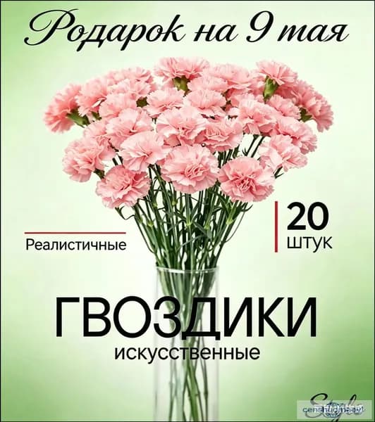 Премиумкомплект из 20 искусственных гвоздик
