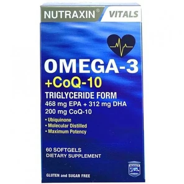 Nutraxin Vitals Omega-3 + Co-Q10 60 капсул