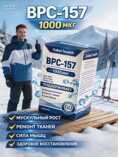 Спортивное питание BPC-157 1000 мкг. Пищевая добавка (60 капс), капсулы для заживления желудка и защиты слизистой оболочки ЖКТ