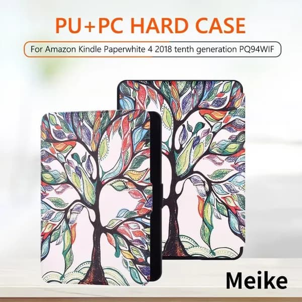 Чехол для Kindle Paperwhite 4 (2018) с матовой текстурой PU+PC и рисунком