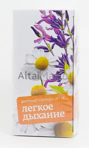 Фиточай Алтай 14 легкое дыхание, 20 пакетиков по 2г