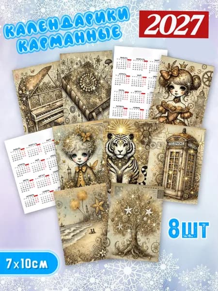 Набор карманных ламинированных календарей