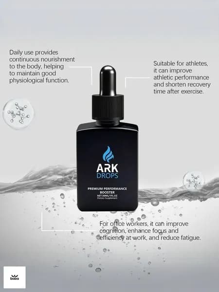 ARK DROPS натуральные энергетические капли, изотоник без сахара, без кофеина, для энергии и концентрации, 30 мл