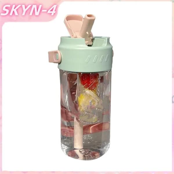 Соломенная бутылка для воды зеленый