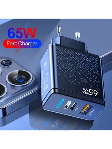 65 Вт супербыстрая зарядка USB Type C настенный зарядное устройство с кабелем для всех мобильных телефонов