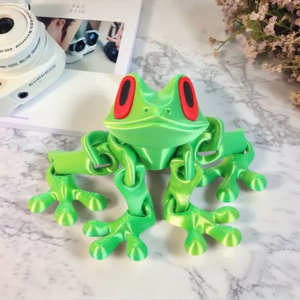Магнитный 3D-фигурный лягушонок для холодильника, подвижные суставы, размер 9 12 см
