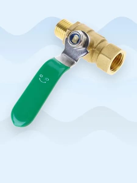 Латунный кран 3/4" BSP DN20 для воды, 2 балла - внутри и снаружи