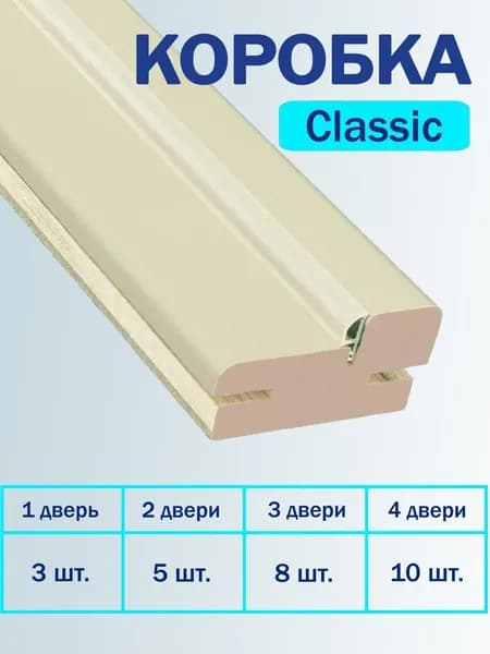 Коробка дверная телескоп Classic жемчуг