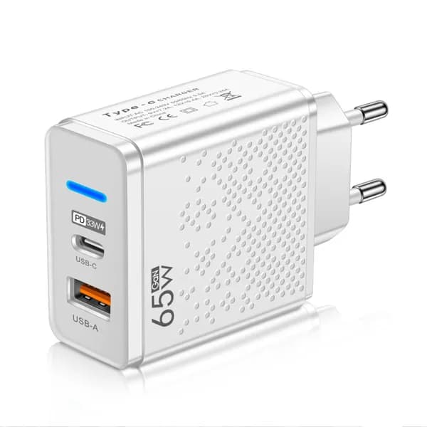 Зарядное устройство USB Type-C, два порта, 12 Вт