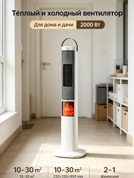 Обогреватель тепловентилятор для дома электрический