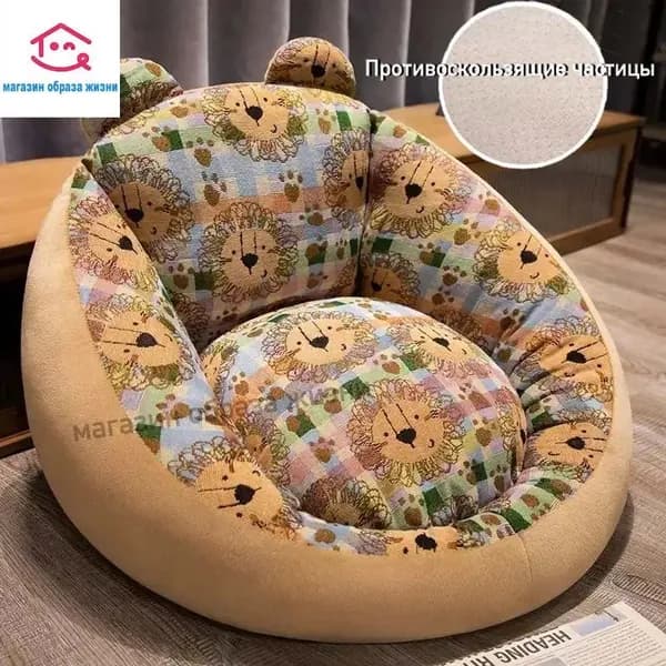 Прямой диван 55х50х50 см,желтый