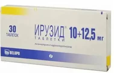Ирузид, таблетки 10 мг+12.5 мг, 30 шт.
