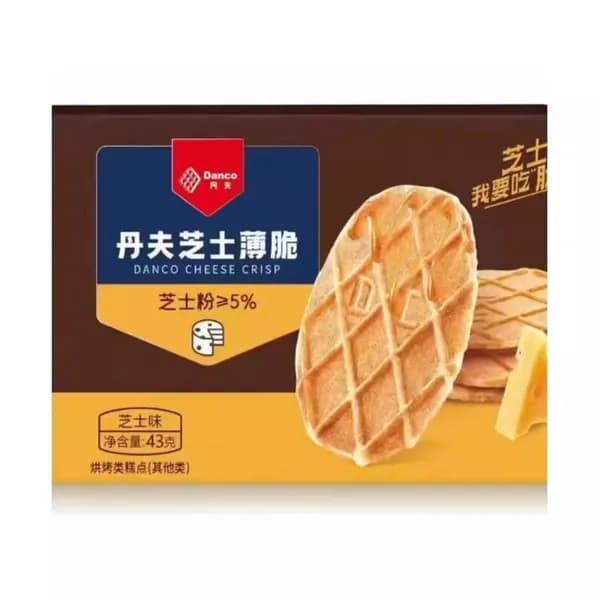 Тонкие хрустящие бисквиты Danfu со вкусом сыра, 43 г