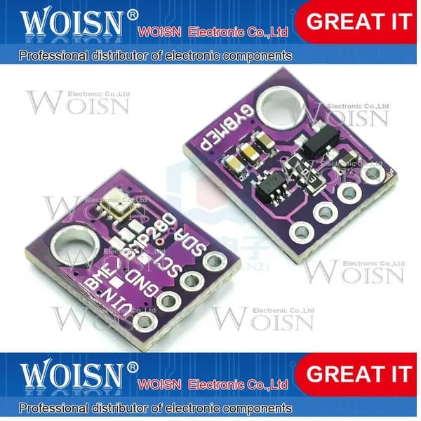 1шт GY-BME280-5V GY-BMB280-5V Temperature and Humidity Sensor Atmospheric Pressure Sensor Module Тип опции доставки: GY-BMP280-5V