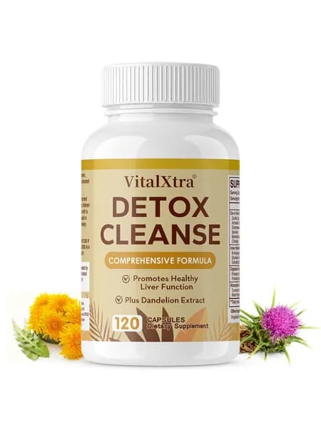 Детокс-комплекс VitalXtra, содержащий расторопшу, пробиотики и спирулину, поддерживает здоровье печени и пищеварительной системы. 60/120 капсул.