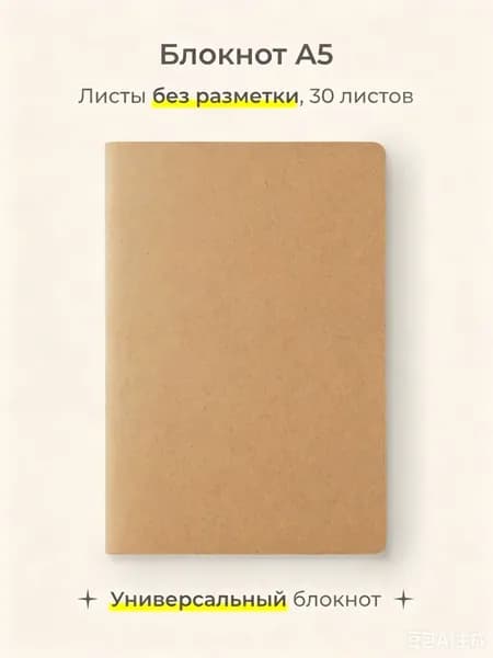 Блокнот A5, листов: 30