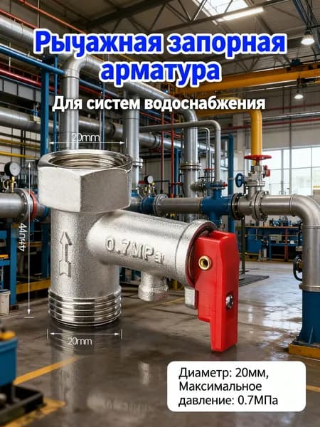 Односторонний предохранительный клапан электрического водонагревателя 1/2 0,7Мпа, 1шт