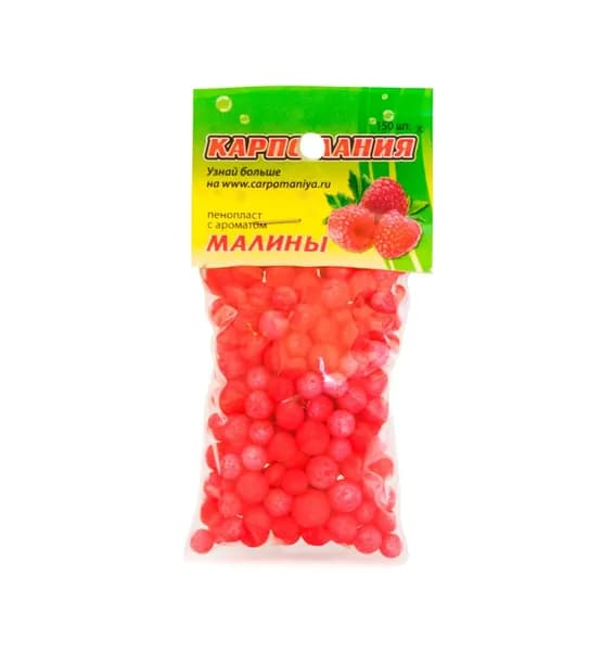 Пенопласт малиновый с ароматом Малины 150шт. (пакет)
