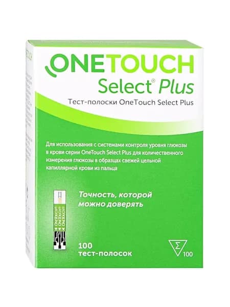 OneTouch Select Plus тест-полоски №100