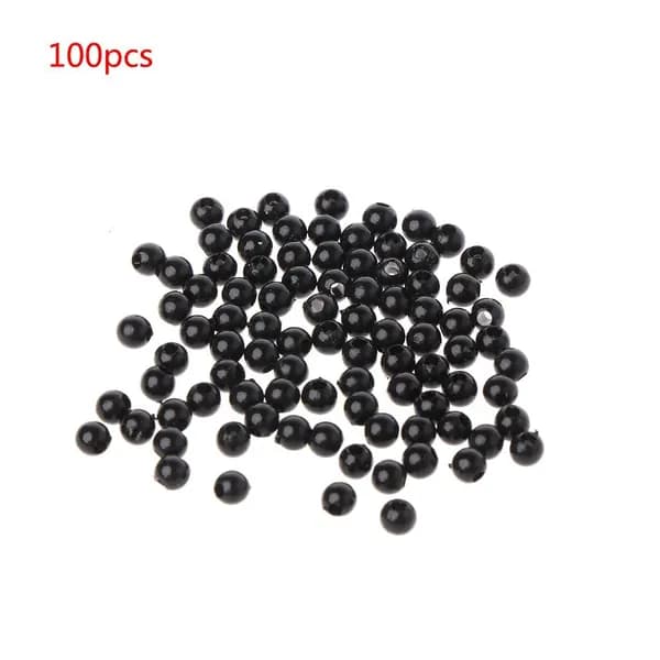 Чёрные бусины для глаз кукол, 100 шт., - 3MM