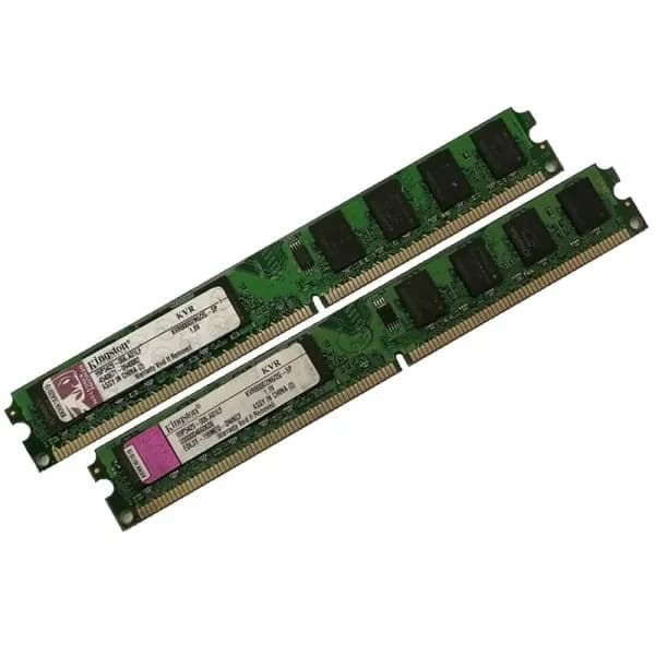 Оперативная память DDR2, 800 МГц, 2 x 2 ГБ (King KVR8ооD2N6/2G 99P5429-006.A01LF   (Kit 2x2Gb))