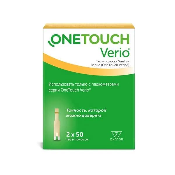 OneTouch Verio тест-полоски №100