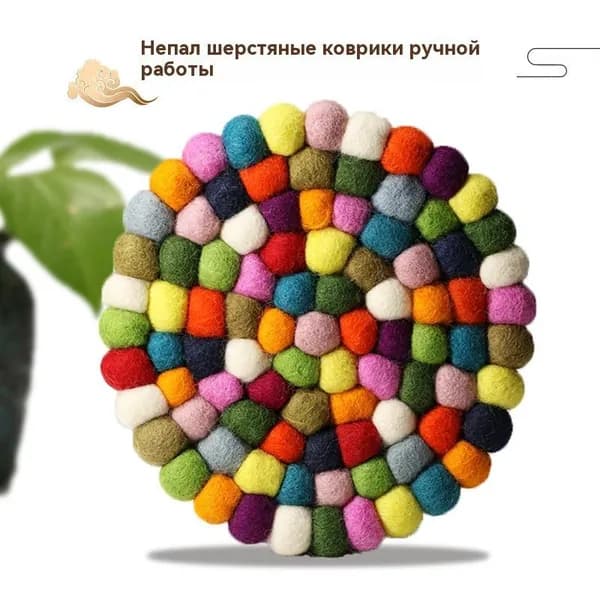 Коврик из шерстяного войлока,Тибетский буддийский коврик для звуковой чаши,8cm