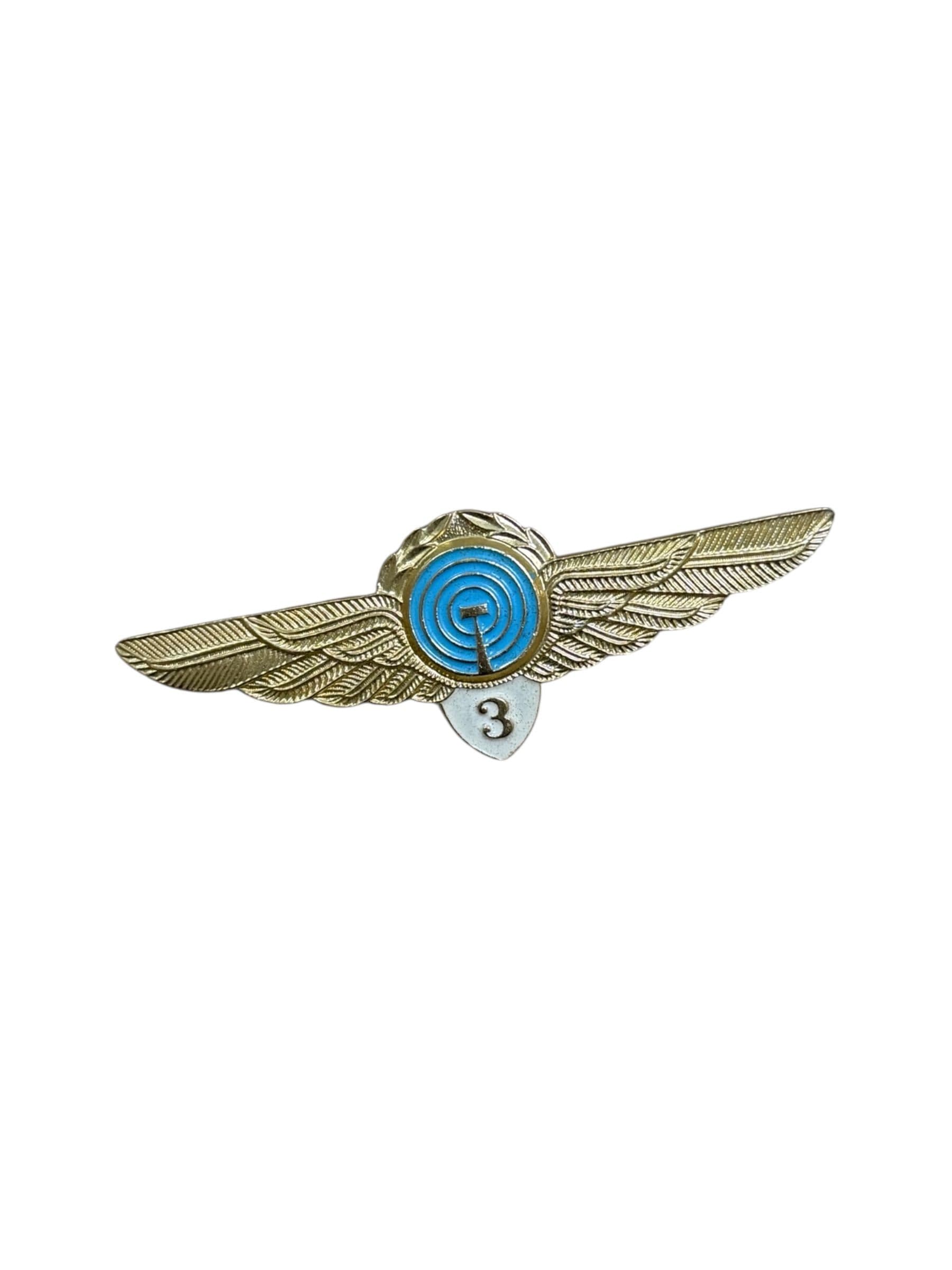 Знак Бортрадист 3 класс. Гражданский воздушный флот. Легкий