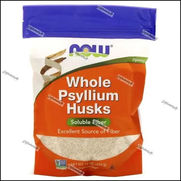 NOW, Whole Psyllium (Псиллиум), клетчатка, Цельная оболочка (шелуха) семян подорожника для пищеварения, 454 г-