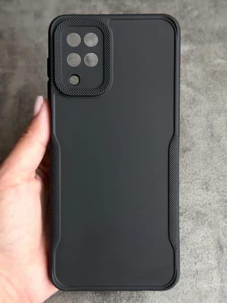 Чехол на Samsung A12 / M12 черный с нескользящими боками