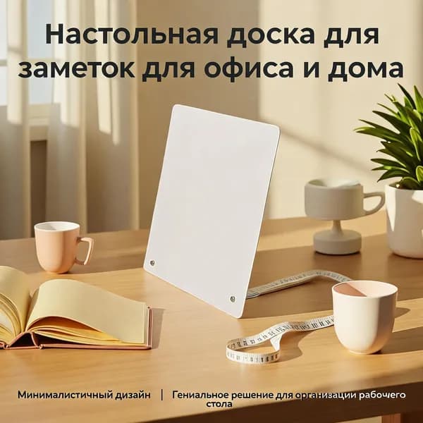 доска магнитная настольная для расписания и планирования, доска магнитно маркерная настольная для кафе и офиса, для заметок, новогодний подарок, подарок на новоселье