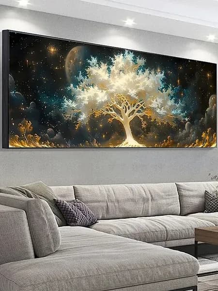 140X50CM Алмазная мозаика“Звёздное дерево” без подрамника