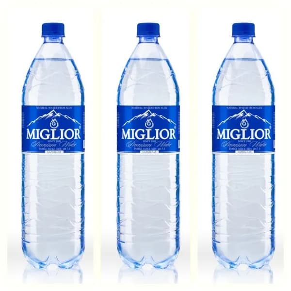 MIGLIOR Вода Минеральная Газированная 1500мл. 3шт