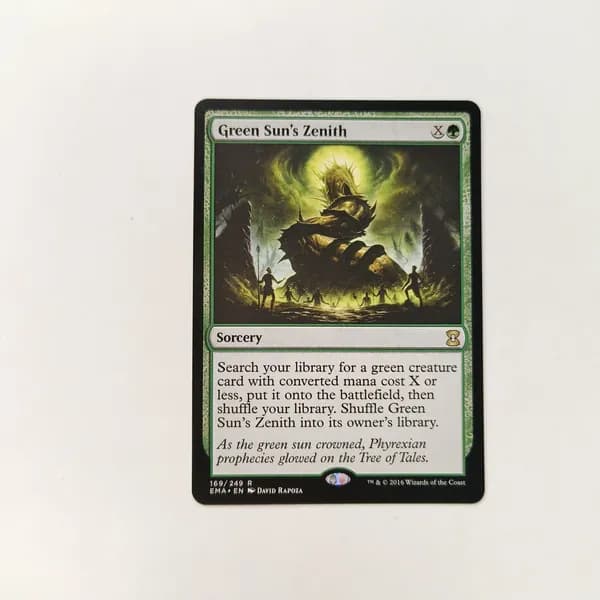 Портативные карты MTG Настройка и прокси Высокое качество без фольги Зелёное солнце в зените