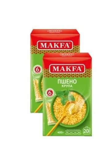 Крупа Пшено МАКFА шлиф в пакетиках,2шт по 400г
