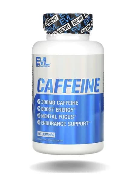EVLution Nutrition, Кофеин, 200 мг, 100 таблеток