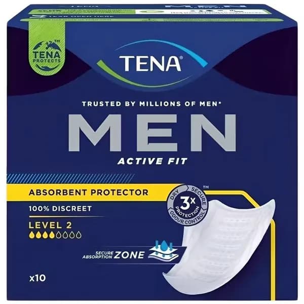 Прокладки урологические для мужчин Tena Men Level 2 Medium, 4 капли, 500 мл, 10 штук