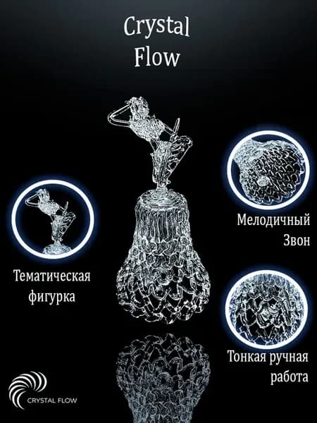 мини Хрустальный Колокольчик знак зодиака "Дева"