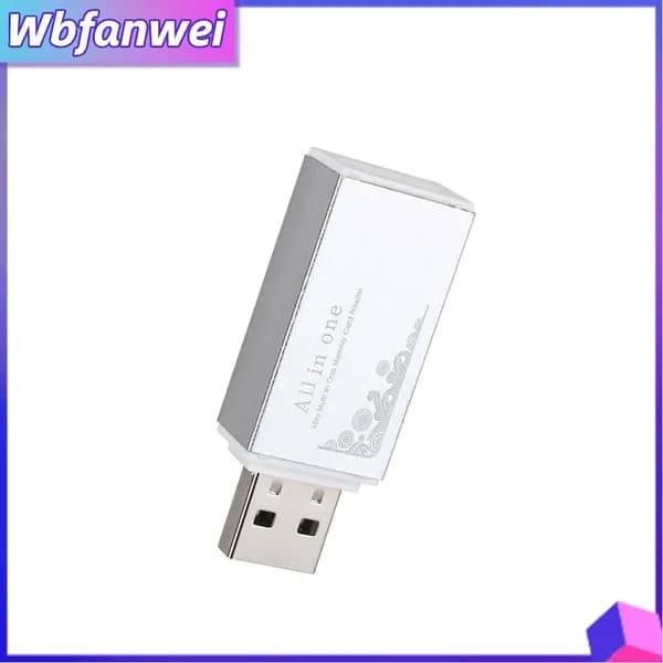Устройство чтения карт памяти USB 2.0 серебристого цвета