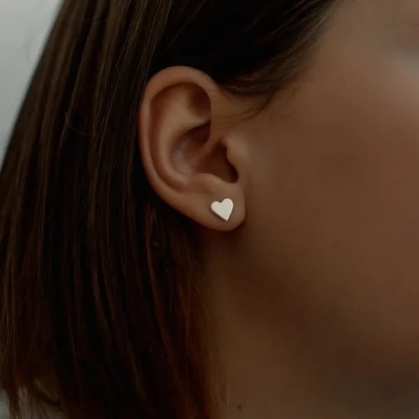 Iva jewellery серебряные серьги сердечки