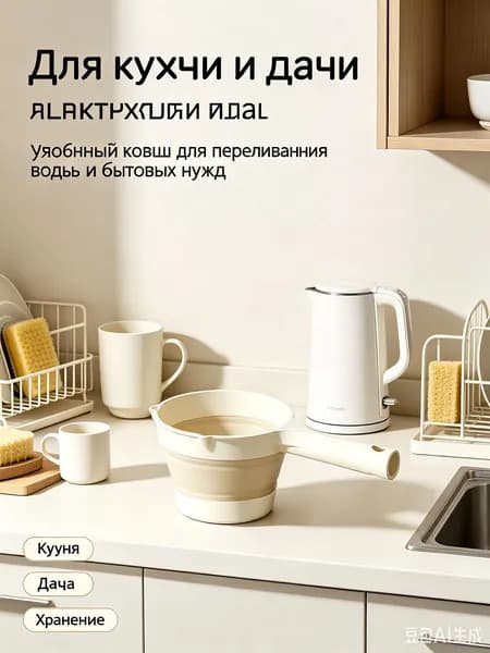 Ковш хозяйственный, пластик пищевой (hdpe, pp), 3 л, 1 шт