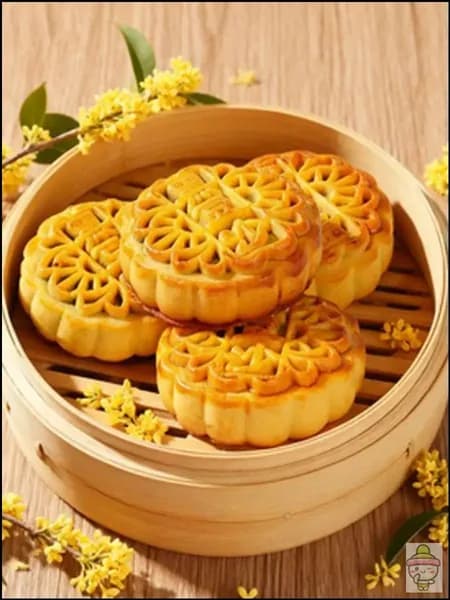 Лунные пряники с пастой из чёрной фасоли 5Штука