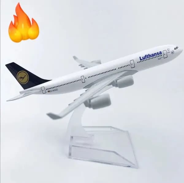 Металлическая модель самолета Airbus A340 Lufthansa / Люфтганза А 340 / авиация